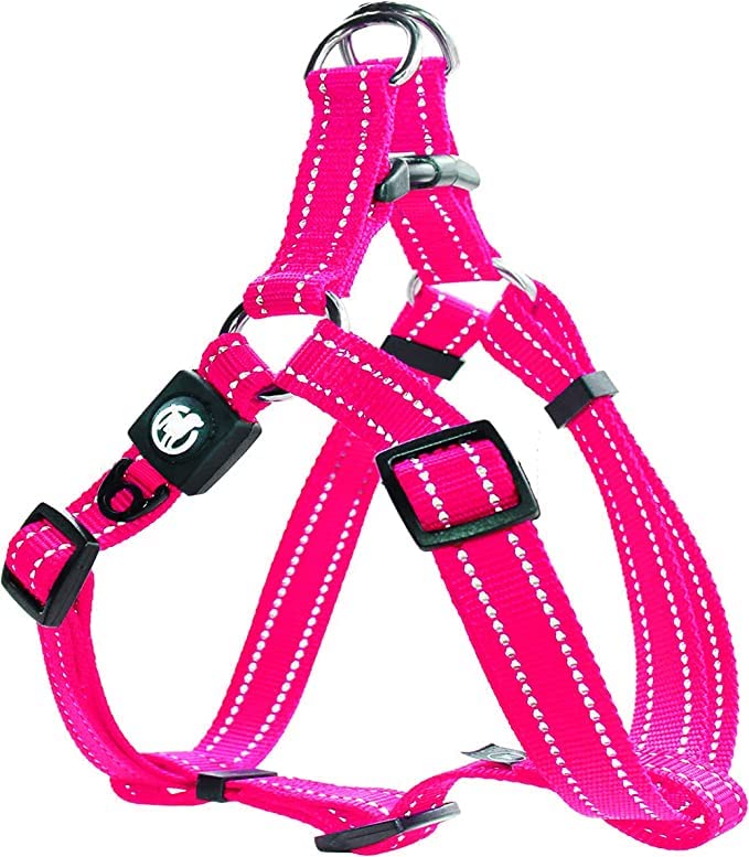 DDOXX Arnés para Perros de Nailon Step-In, Reflectante, Ajustable, antiescapes, para Perros pequeños y Grandes, arnés de Pecho para Perros, gatos, Cachorros, Coches, arnés para Cachorros XXS