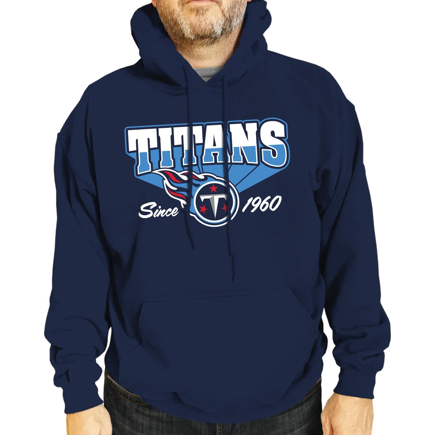 Team Fan ApparelNFL Adult Unisex Vintage Block Ultra Soft Fleece Hooded Sweatshirt, Officially Licensed Football Performance