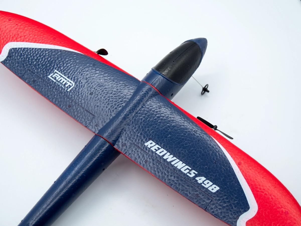 RC Flugzeug für Anfänger - RMT Redwings 498 RTF mit 2Akkus, bis 50 Min Flugzeit, Robustes EPP Material, einfaches Steuern, ferngesteuertes Flugzeug ab 8 Jahre