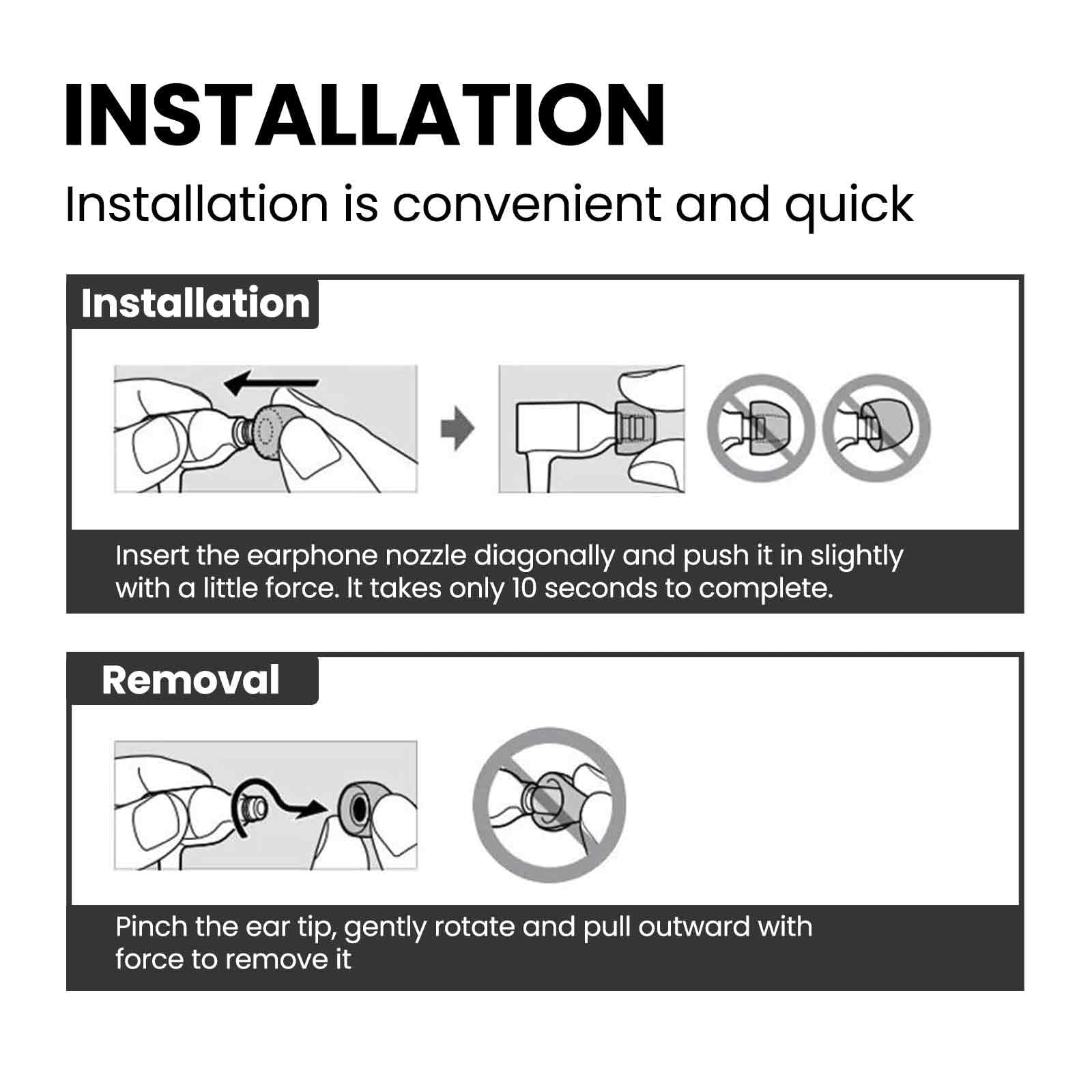 Replacement Ear Caps Compatible With Skullcandy Dime Push