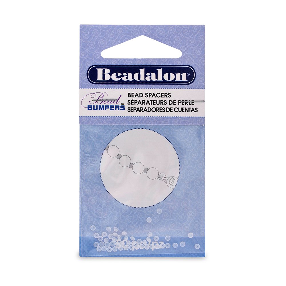 Beadalon Bead Bumpers, 2 mm / .079 in, Oval, Clear, 50 pc