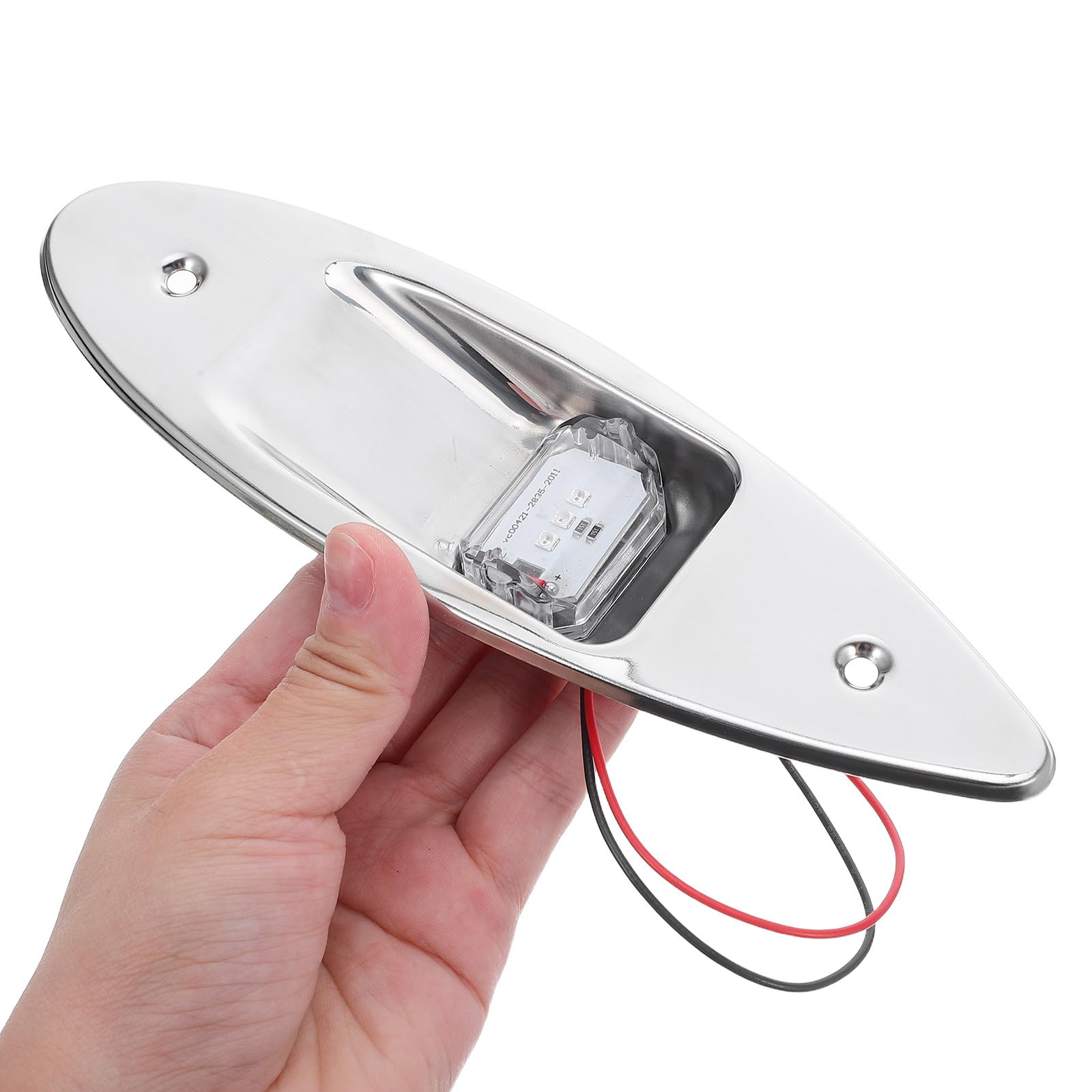 2 pezzi Luci di Navigazione LED per Barca Acciaio Inossidabile Marino Rosso e Verde Incasso per Prua Yacht Pontoon Kayak