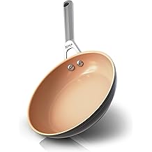 Ninja Genişləndirilmiş Həyat Premium Seramik 8 "Fry Pan, Qeyri-adi qızartma qablar, Tencereler, PTFE Pulsuz, Sağlam bişirmə, 550 F-ə qədər soba, Yuyucu Təhl&uuml;kəsiz, B&uuml;t&uuml;n Soba və İnd&uuml;ksiyon Uyğun, Ərik, CW90020