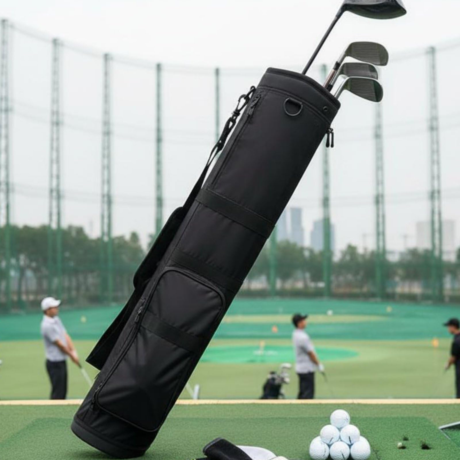 Faltbare Golftasche faltbar leichte Golf-Tragetasche tragbar leichte Golfschlägertasche für Anfänger, Junioren, Reisen, Driving Range, Kurzplatz