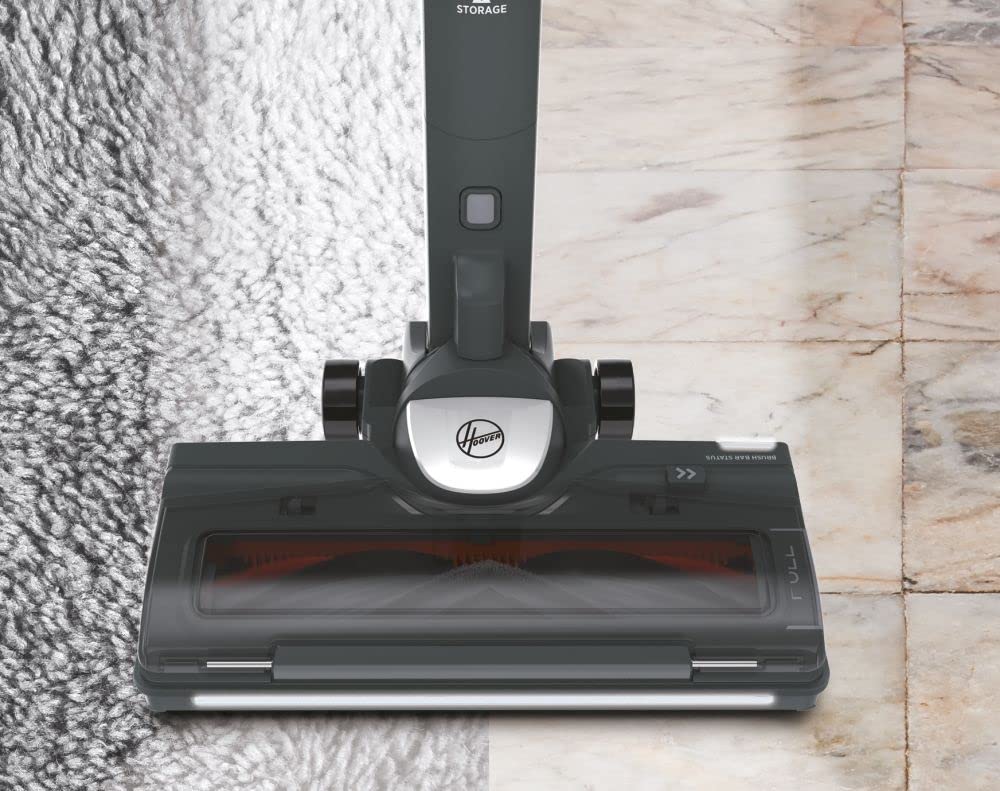 Hoover HF522STP Mocny odkurzacz akumulatorowy 22V, duża autonomia 45 min, kompaktowe przechowywanie, szczotka zapobiegająca plątaninie, szczotka LED o dużej pojemności, pozycja Park&Go + szczotka do