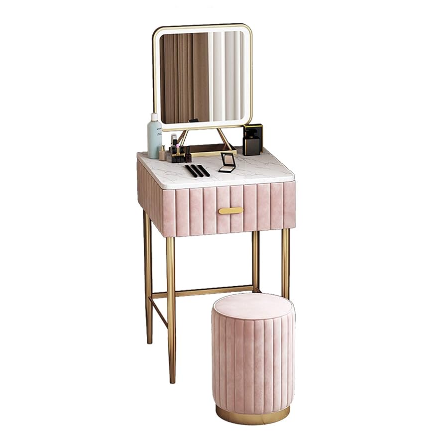 Amazon｜ドレッサー コンパクト 鏡台 化粧台 隠し収納庫付 大