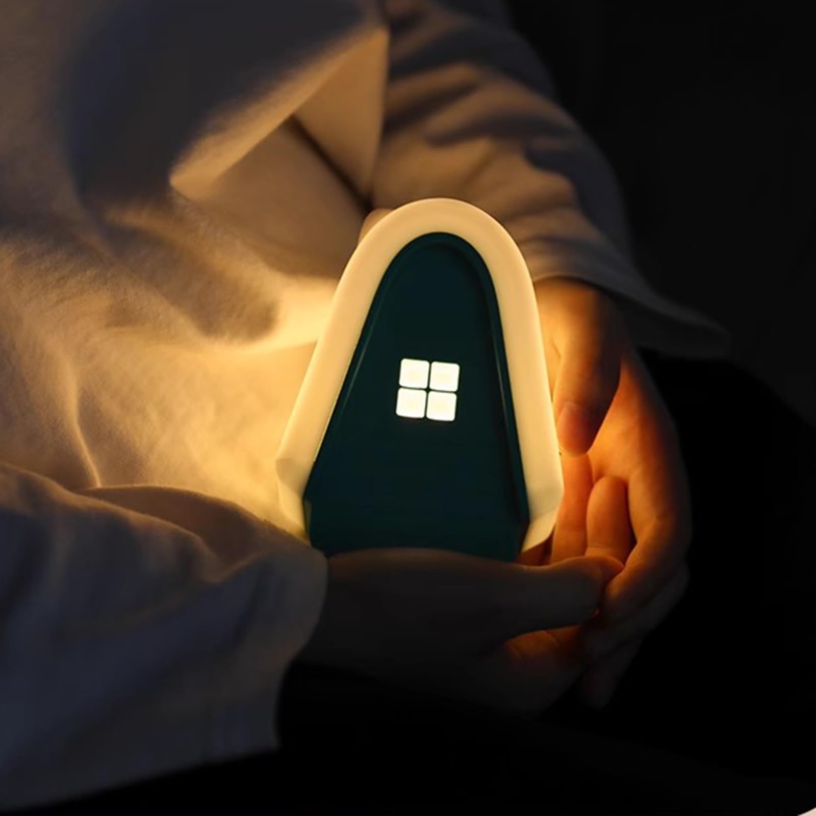 Tischlampen Schneehaus-Nachtlicht-Timing, wiederaufladbarer Begleiter, schlafende Still-Tischlampe, Kinderzimmer, niedliche dekorative Ambiente-Tischlampe, dimmbar Innenbeleuchtung (Color : B)