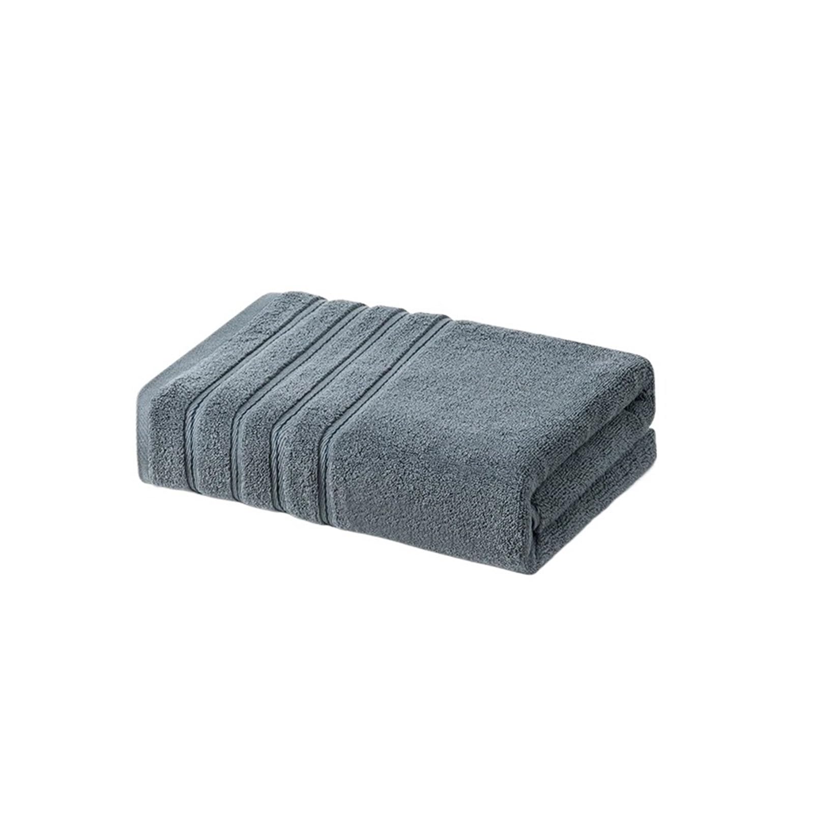 FGUJSUR Bath Towel Cotton Terry Bath Towel Grey Soft Highly Absorbent Swimming Beach SPA Towels For Bathroom Home Hotel Adult 70 * 140cm*1pc