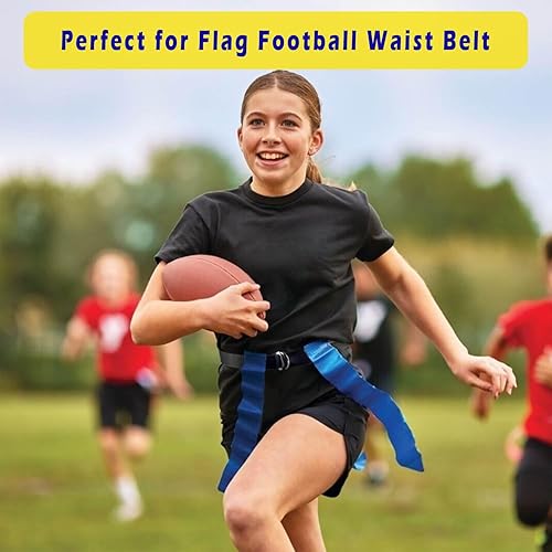 Miniatura 5 de Cinturón de fútbol web con dos anillos en D de acero inoxidable de 52 pies, cinturón para hombres, mujeres, niños, jóvenes, niños y niñas