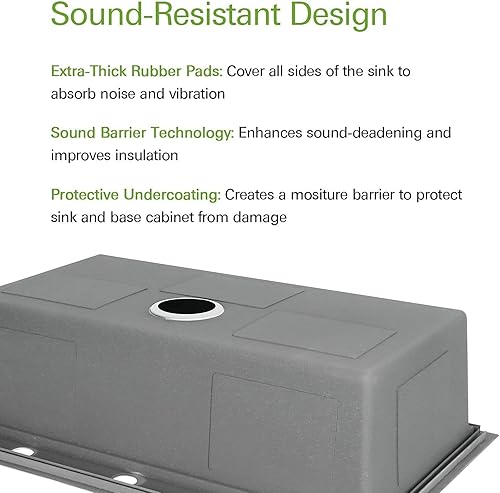 Miniatura 5 de hykolity Fregadero de cocina de 33 pulgadas, fregadero de cocina de acero inoxidable de 2 agujeros con colador y rejilla inferior, 33 x 22 x 9