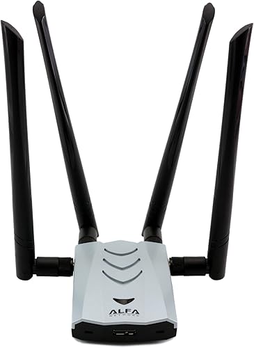 Miniatura 2 de ALFA AC1900 Adaptador WiFi – 1900 Mbps 802.11ac Adaptador de red Wi-Fi USB 3.0 de largo alcance de largo alcance con 4 antenas externas de doble