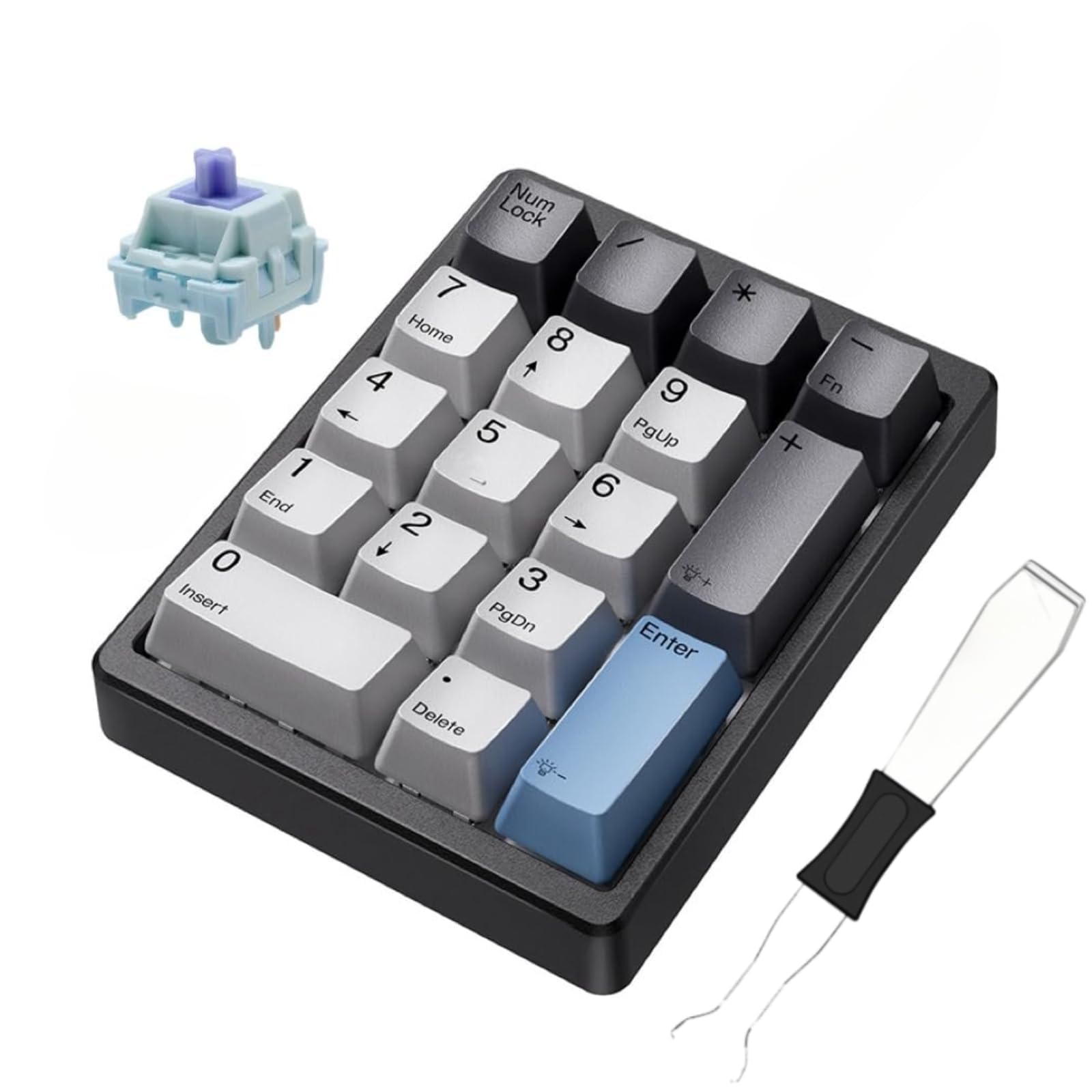 Amazon | テンキー メカニカル 17 キー 紫軸 QMK/VIA 対応
