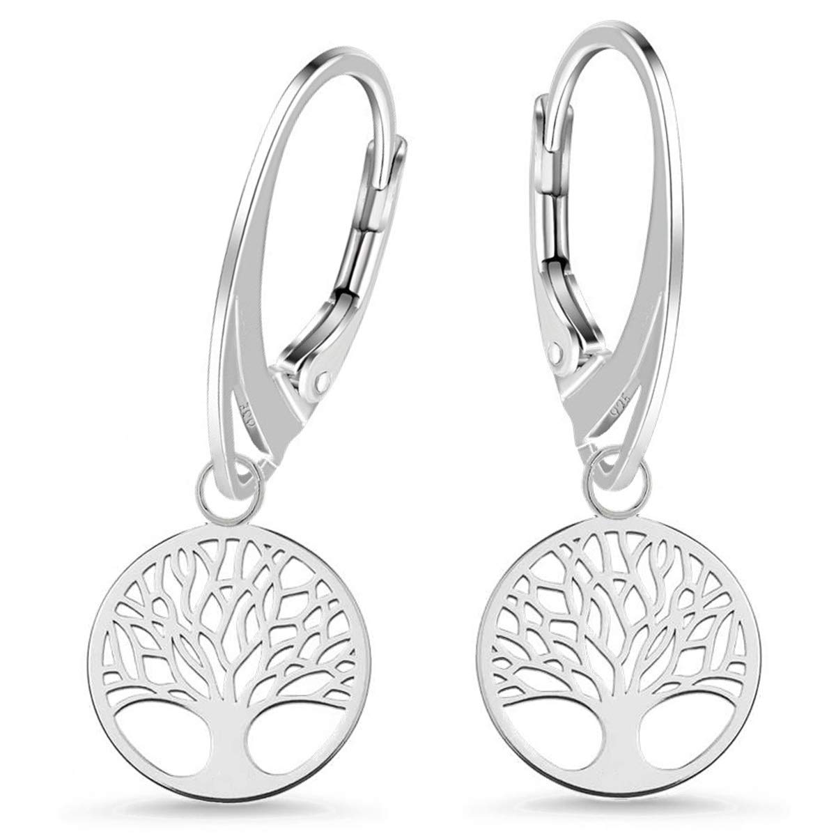 Orecchini albero della va da 9 mm, argento sterling 925 con