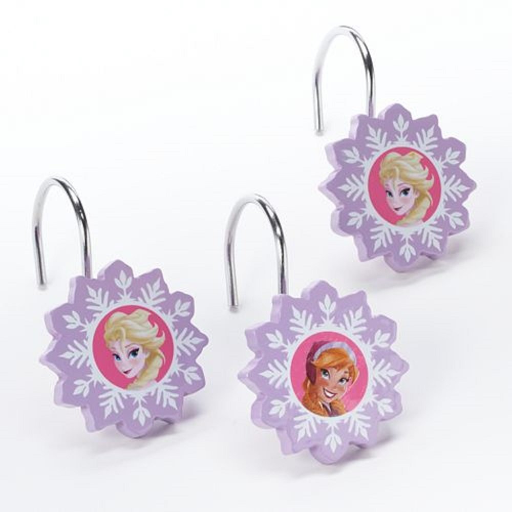 Crochets de rideau de douche Disney Reine des neiges pour éviter les chutes et décorer la pièce
