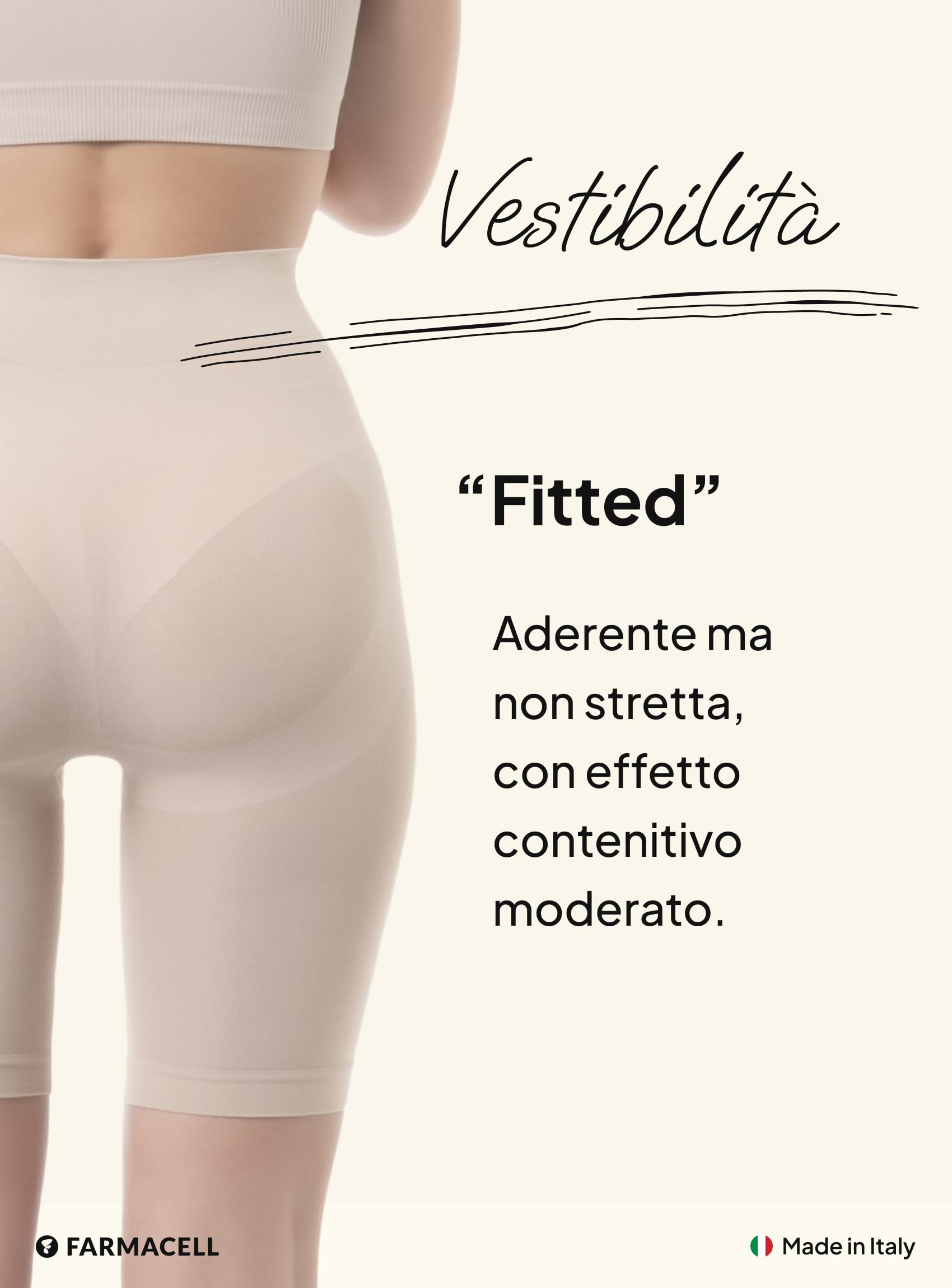 FarmaCell Guaina Contenitiva Donna Leggera e Ultra Traspirante, Intimo Modellante, Made in Italy, 603B