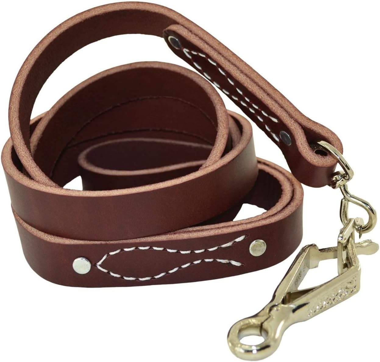 Ray Allen Latigo Leather Agitation Lead (French Scissor Snap)