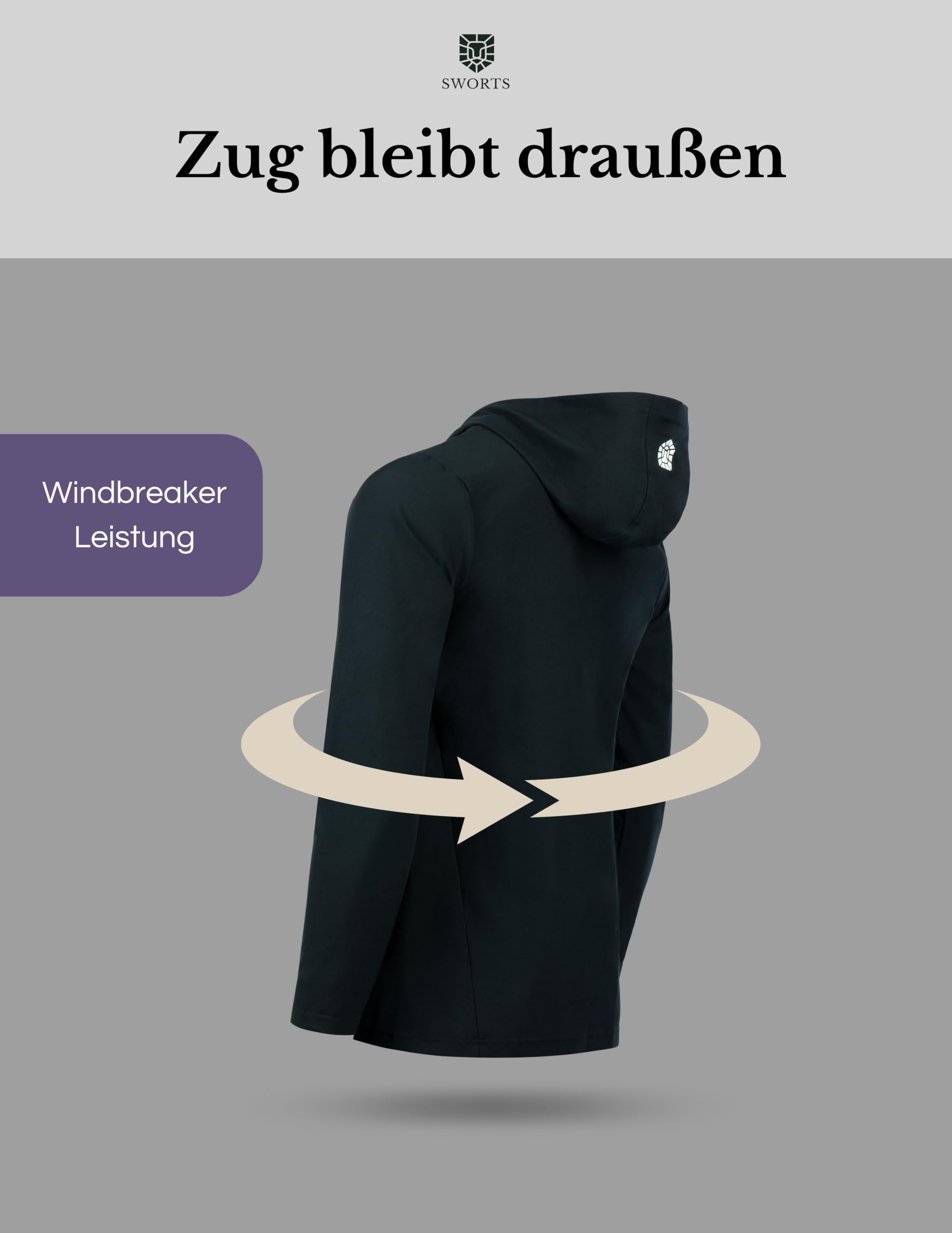Essential Laufjacke Herren I Leichte Windbreaker Sportjacke