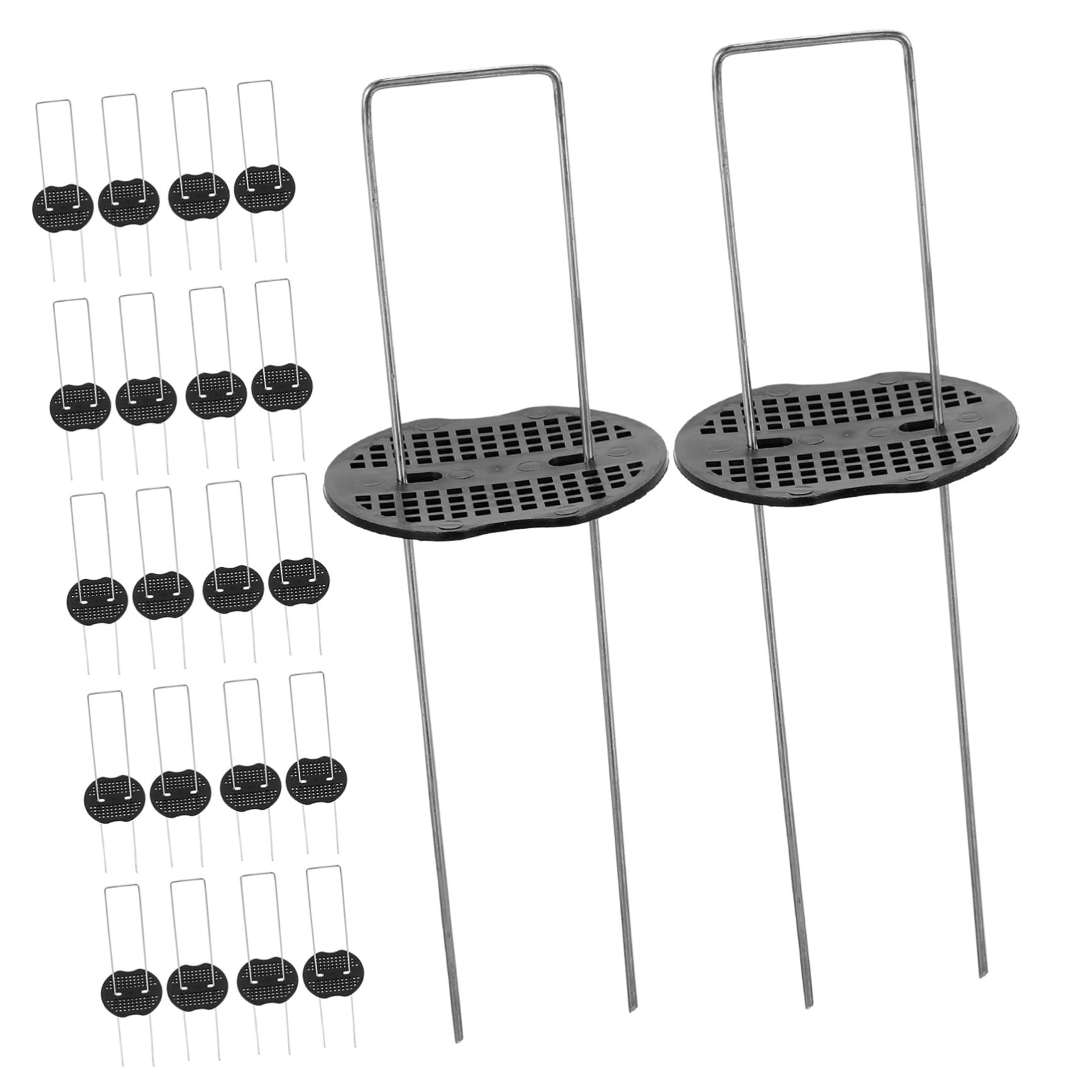BESTonZON Picchetti da Forma U in Resistente con Guarnizioni Rinforzate per Fissaggio Recinzioni e Esterni Antiruggine e Leggeri per Domestico e Giardinaggio