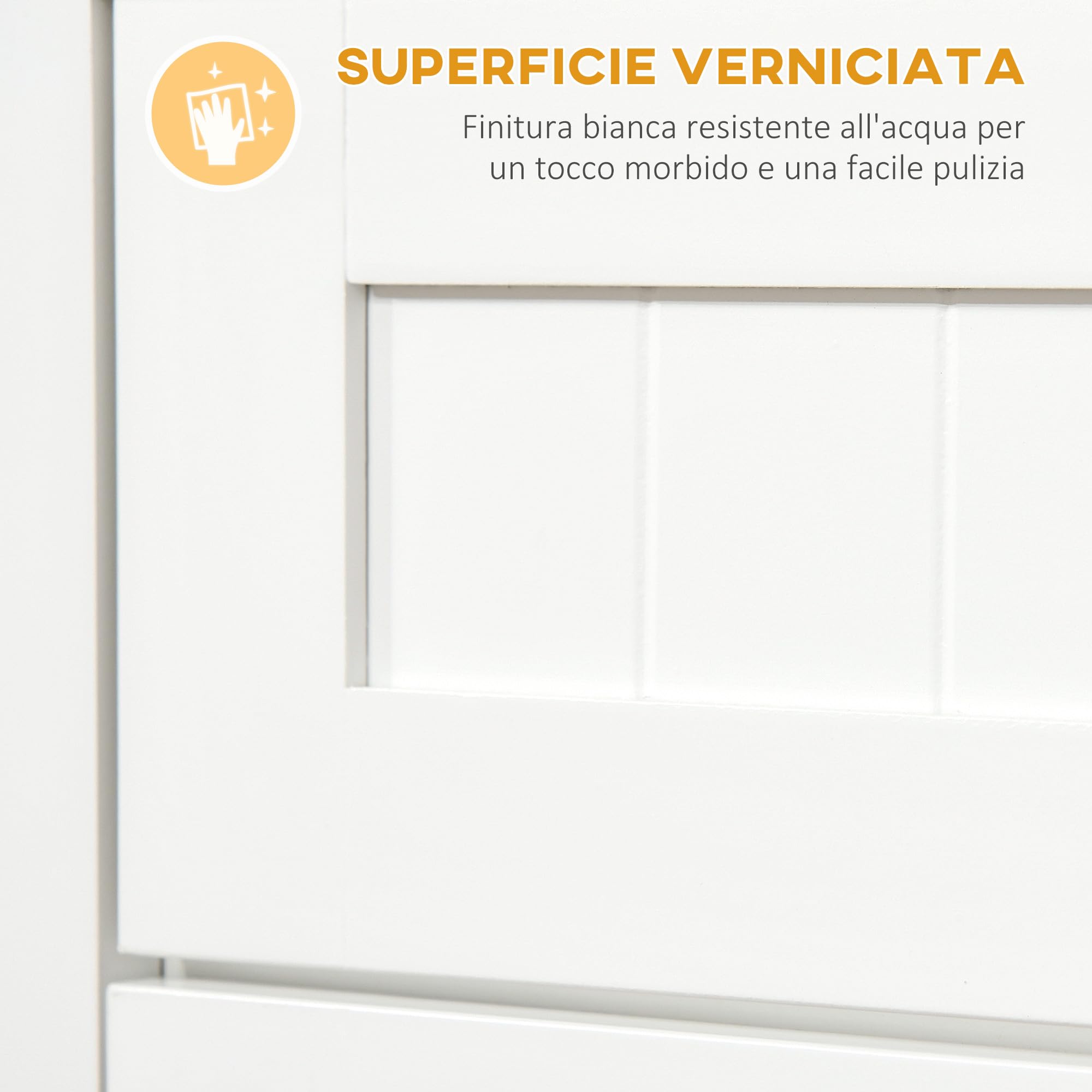 HOMCOM Mobile Cucina per Microonde e Piccoli Elettrodomestici, Mobile da Cucina con Supporto per Forno Microonde, Cassetto e Armadietto 2 Ante con Ripiano Regolabile, 60x40x122.5 cm, Bianco