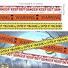 3 Rolls Halloween Fright Tape Halloween Warning Tape Caution Tape Yellow Barrier Tape Hazard Tape Keep Out Tape Enter If You Dare Prop Haunted Horror Tape Scare Decoration for Outdoor Bat Zombie Party