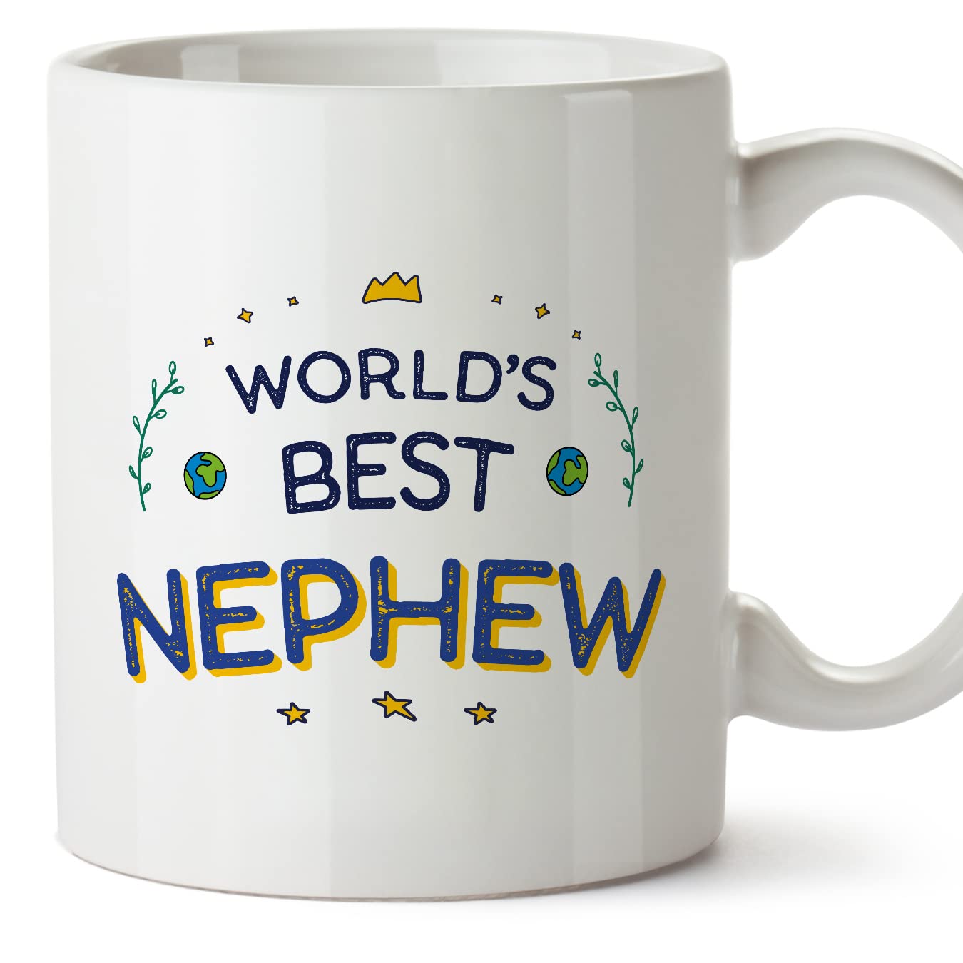 MUGFFINS Nephew Mug - in English - World's Best - Funny Gift - Ceramic 11oz Mug
