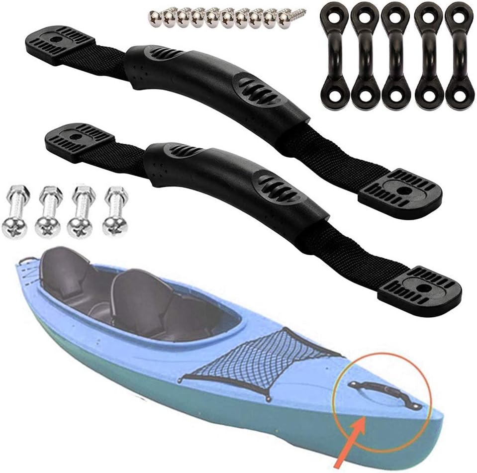 2Pcs B08ZNDY9S4Carry Handle with Hardware Kits,Kayak Canoe Boat Side