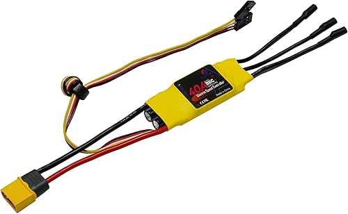 Miniatura 3 de FLASH HOBBY Spaceman 40A V2 3-4S Controlador de velocidad 5V5A UBEC sin escobillas RC Helicóptero Avión Quadcopter (40A)
