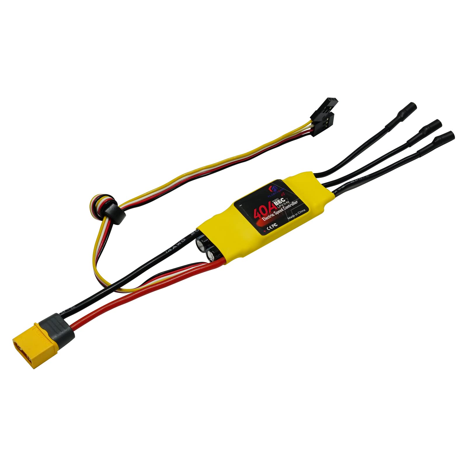 FLASH HOBBY Spaceman 40A V2 3-4S Speed Controller 5V5A UBEC Brushless RC Helicopter Airplane Quadcopter (40A) 1