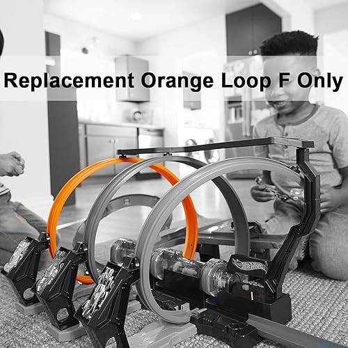 Miniatura 4 de Piezas de repuesto para Hot Wheels Corkscrew Crash Track Set - FTB65 ~ Juego de estanterías de coche fundido a presión ~ Bucle naranja de repuesto F