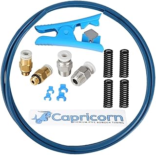 Creality capricorn bowden tubing 3d printer accessories PTFE for 1.75mm Filament with 4pcs Bed-Level compression Spring+2pcs PC4-M8+2pcs PC4-M6 bowden tube for ender 3 v2,ender 3 pro with Tube Cutter