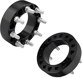 YIZBAP 2PCS 8x6.5 Wheel Spacers for 1999-2010 Silverado Sierra 2500 3500, 2014-2023 Ram 2500 3500, 2 inch 8x165.1mm Wheel Spacer 126.15mm Hub bore with 14x1.5 Studs