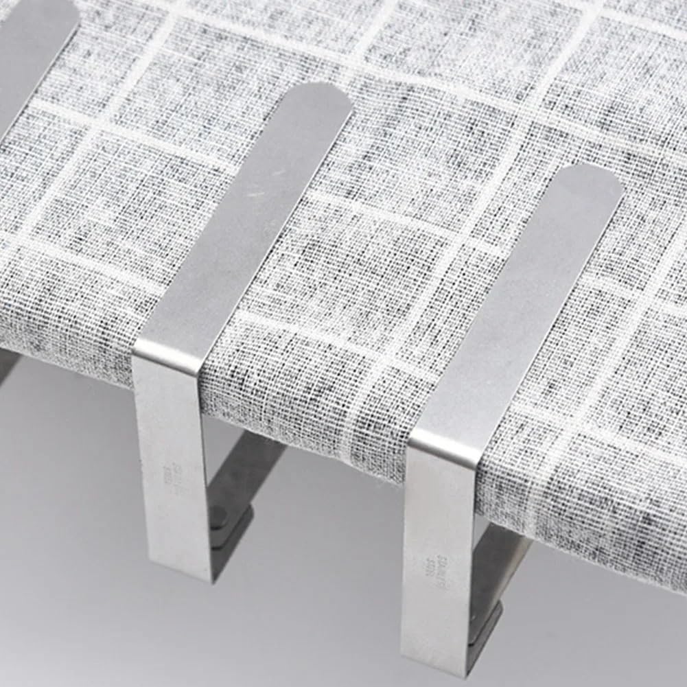 Tischdeckenklammern für Tische, Tischdeckenklammern Edelstahl Silber 8x7cm 8er Pack
