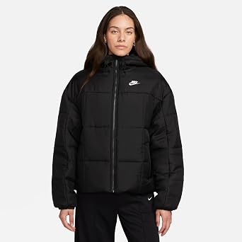 Nike Women's Therma-FIT Essential Classic Puffer Jacket, Large, Black