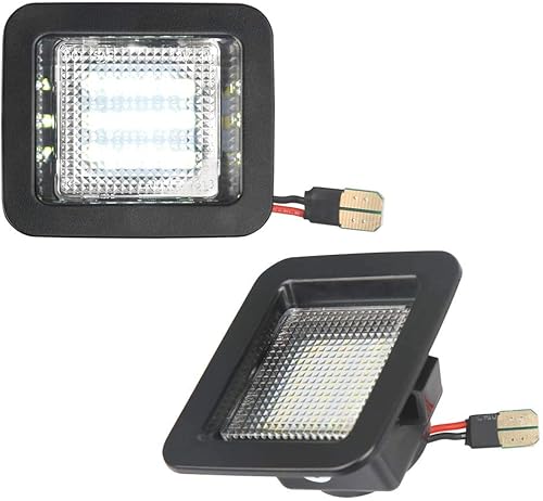 MbuyDIY Conjunto de lámpara LED para placa de matrícula compatible con lente transparente Raptor 2015-2020 F150 17-20 17-20 6000K blanco, paquete de