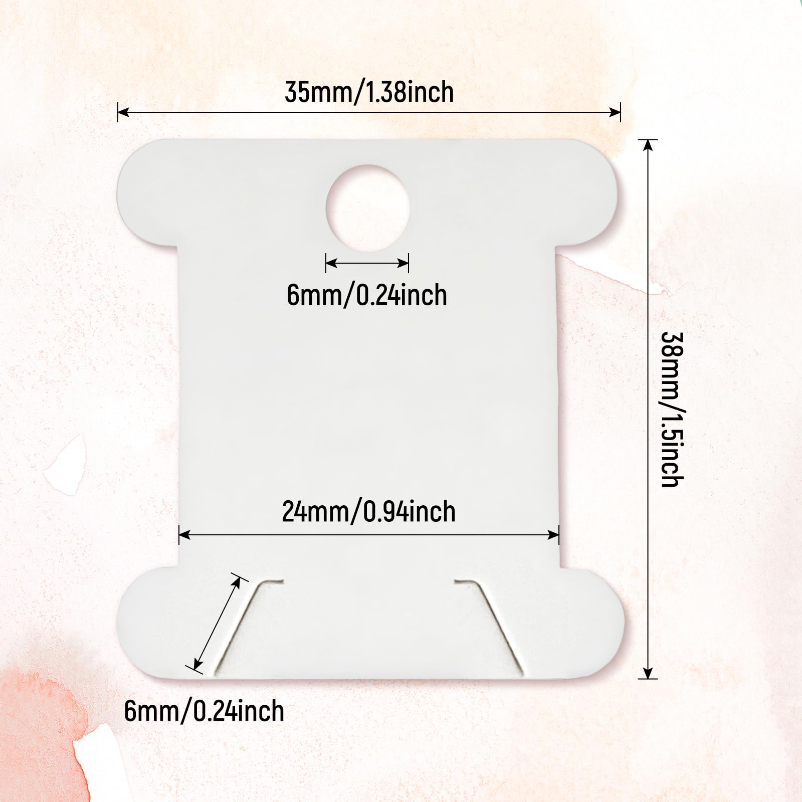 200 Pieces Embroidery Floss Bobbins, Embroidery Thread Cards Cross Stitch Bobbin White Embroidery Floss Organizer for DIY Sewing String Organizer, Embroidery Tools