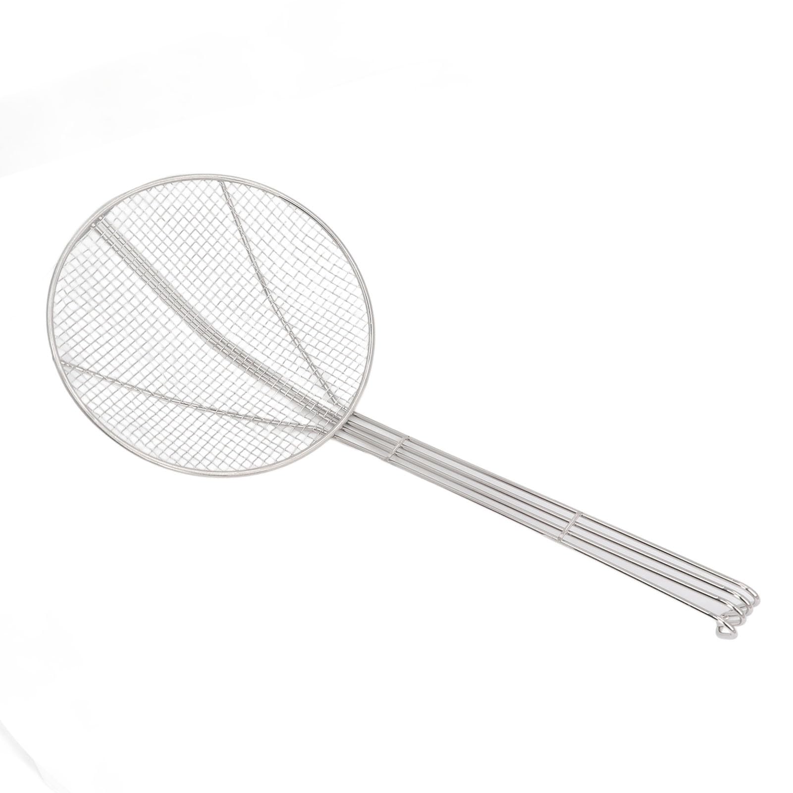 Cuchara espumadera con mango largo de acero inoxidable, colador de alambre de malla fina, cucharón con gancho para cocinar y freír, utensilios de cocina (24CM)