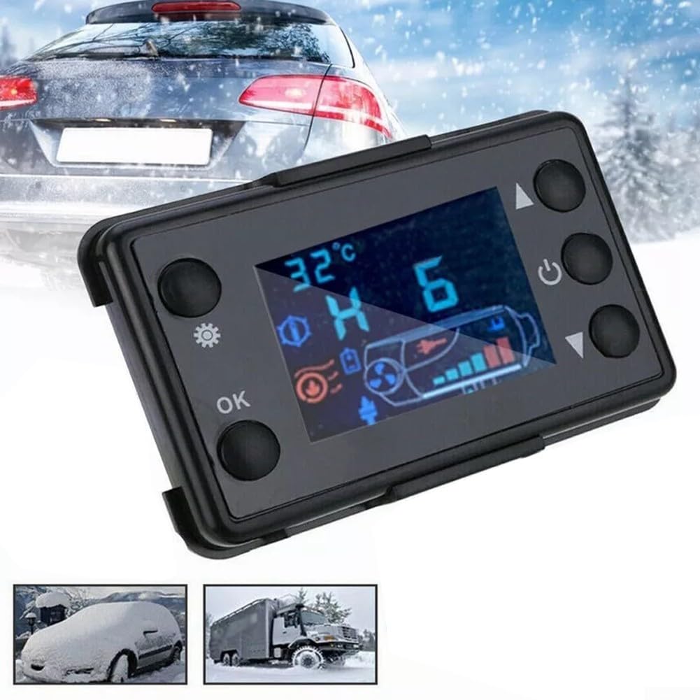 Interruttore LCD per riscaldatore di parcheggio, controller riscaldatore 12/24 V con display LCD, per riscaldatore diesel ad aria per auto e camion