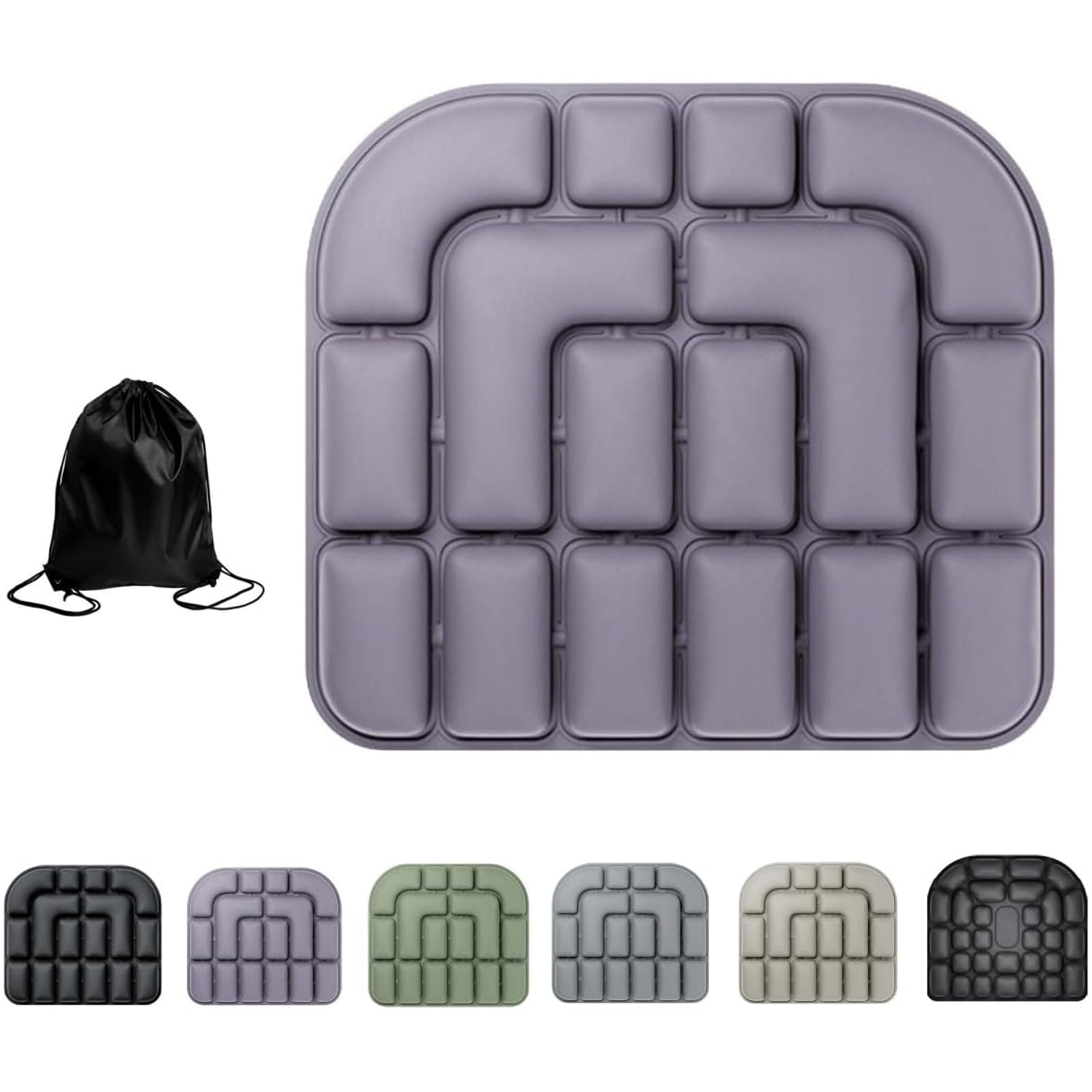 Soulager le mal de dos avec le coussin de siège gonflable double couche violet