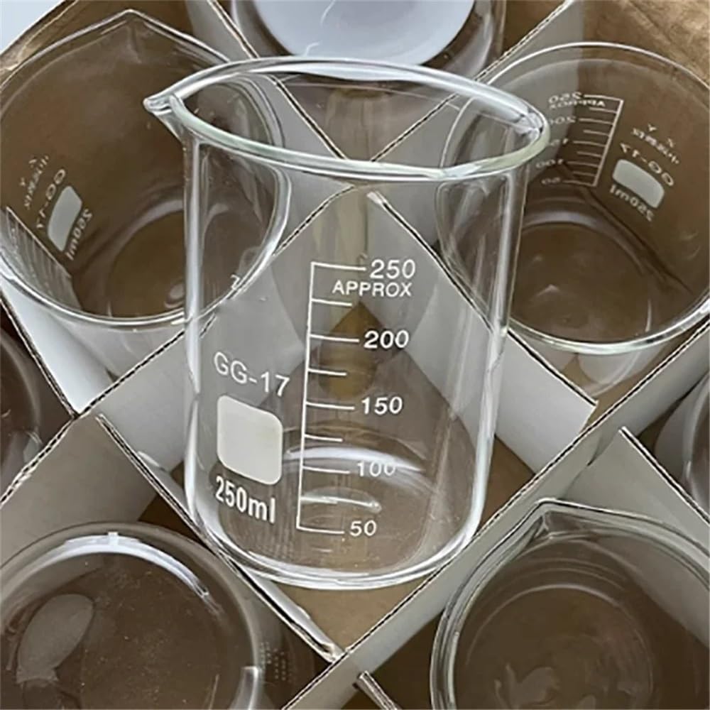 Laborausstattung und -bedarf 8 teile/los Labor Becher 250ml Glas Form Mit Graduierung Und Auslauf 3