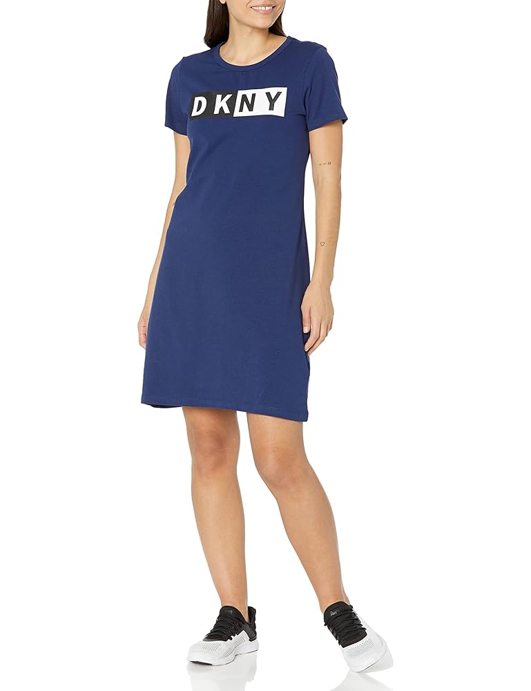 DKNY Women's Essential Logo T-Shirt Dress, Galaxy at Amazon DKNY Women's Essential Logo T-Shirt Dress, Galaxy at Amazon