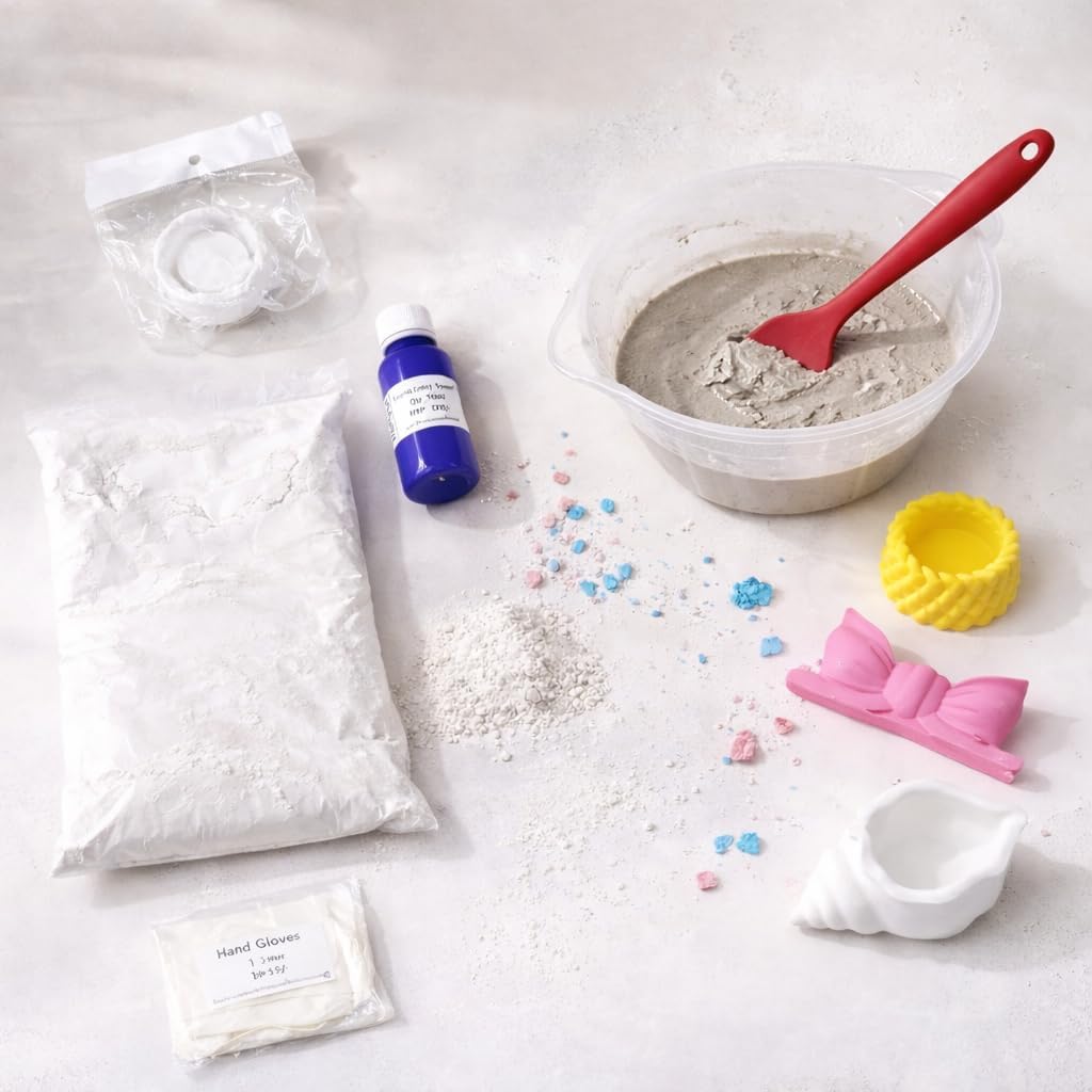 JECOLOP Terrazzo Concrete Art Business Kit, Terra Art Advanced DIY Concrete Making for Home Decor, Trays, Bowls & Planters Business Startup & Workshop Kit 3