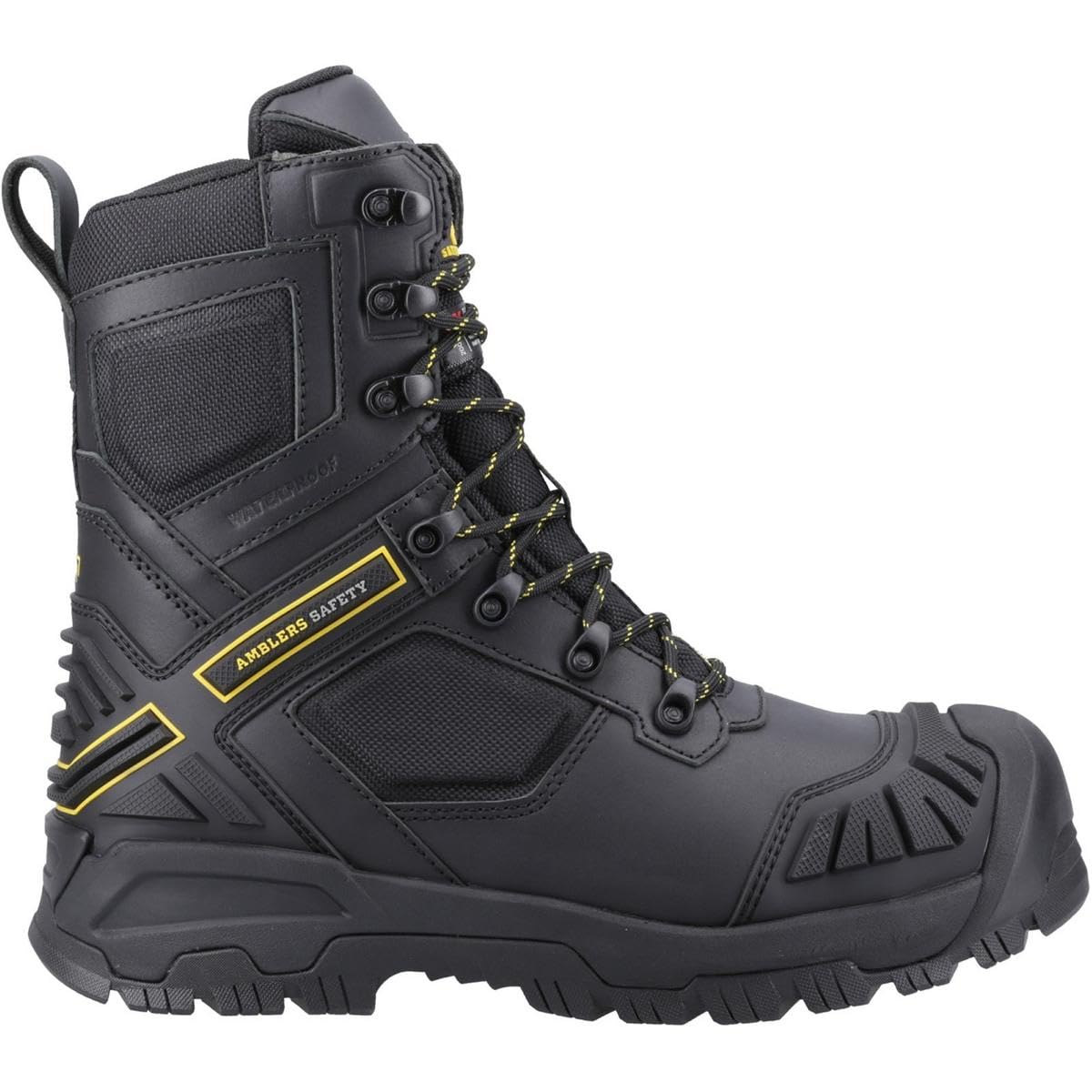 Amblers Safety Męskie wodoodporne skórzane buty ochronne Dynamite, Czarny, 41.5 EU