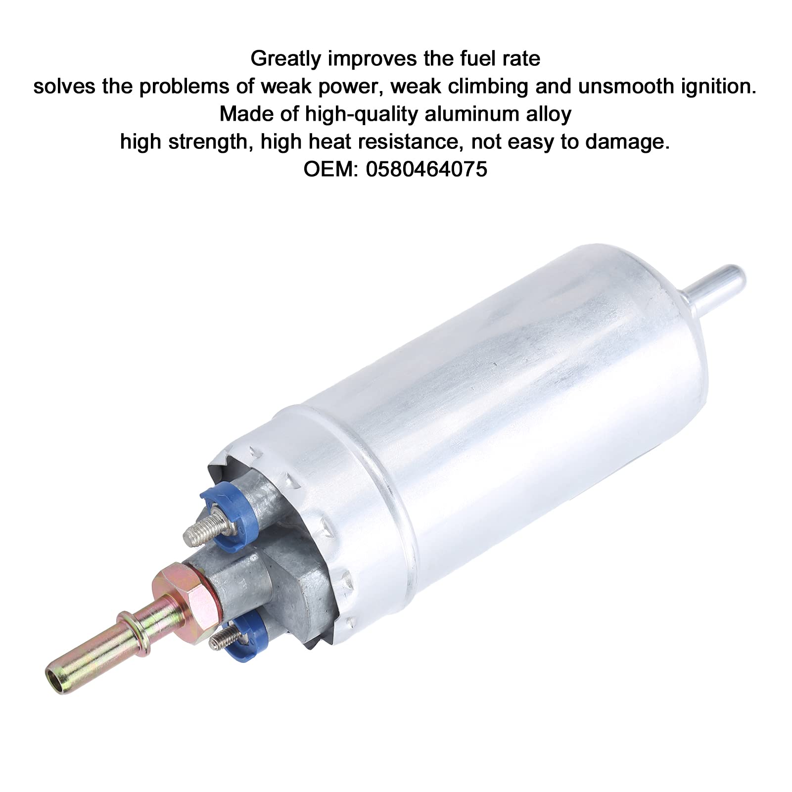 Aramox Zewnętrzna Pompa Paliwa 12V 5 Bar 150L/H Stop Aluminium 0580464075