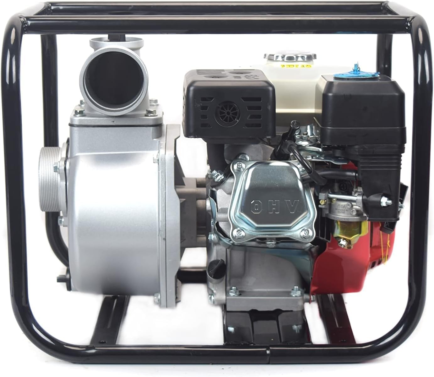 Motopompa a scoppio 4 tempi autoadescante motore a benzina 6,5 CV flusso 60.000 l/h Raccordo 3 Pollici 30m Altezza massima dell'acqua 8m Altezza di aspirazione Avviatore a strappo