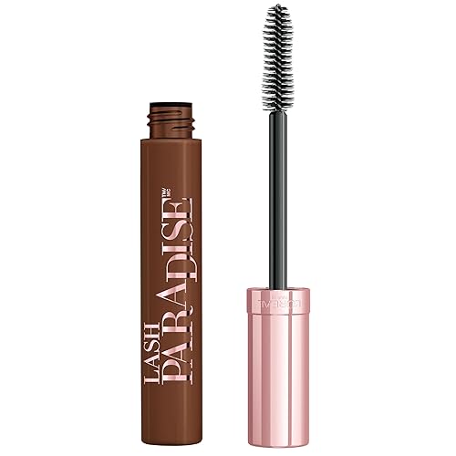 L'Oreal Paris Makeup Voluminous Lash Paradise Mascara, Voluptuous Volume, Intense Length, Feathery Soft Full Lashes, No Flaking, Smudging or Clumping, Latte Brown, 0.28 Fl Oz - Latte Brown Washable - 0.28 Fl Oz (Pack of 1)