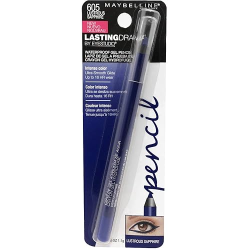 Maybelline New York, lápiz delineador en gel a prueba de agua duradero Drama de Eyestudio, 0.04 onzas