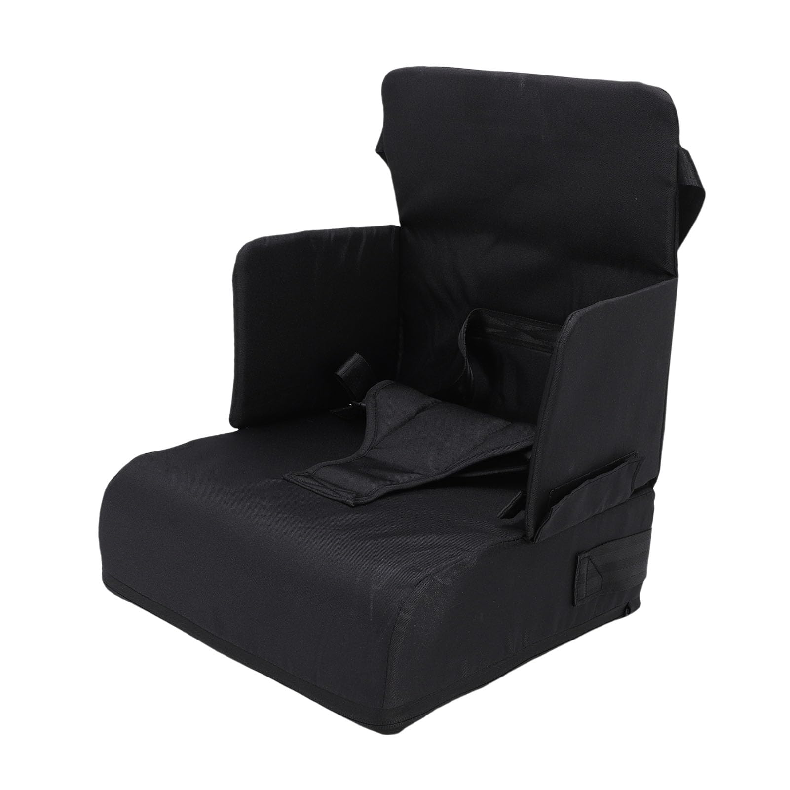 Generic Chaise Haute Pliable pour Enfant, Rehausseur, Coussin Augmentant, Chaise de Cuisine, Table à Manger, Noir