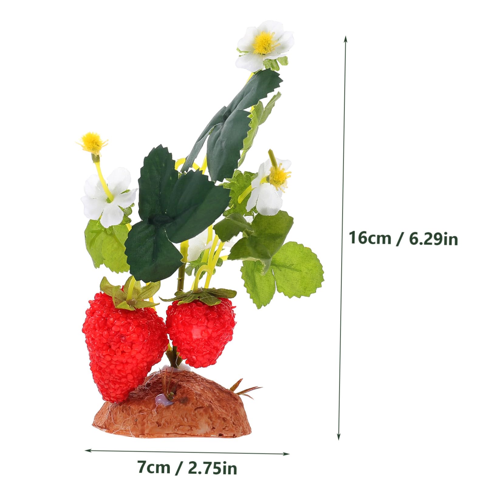 HOUDERCO Reptile Fake Plant for Decor Vivid Landscape Decoration for Lizard Turtle Gecko and Durable Reptile Hide Plant for