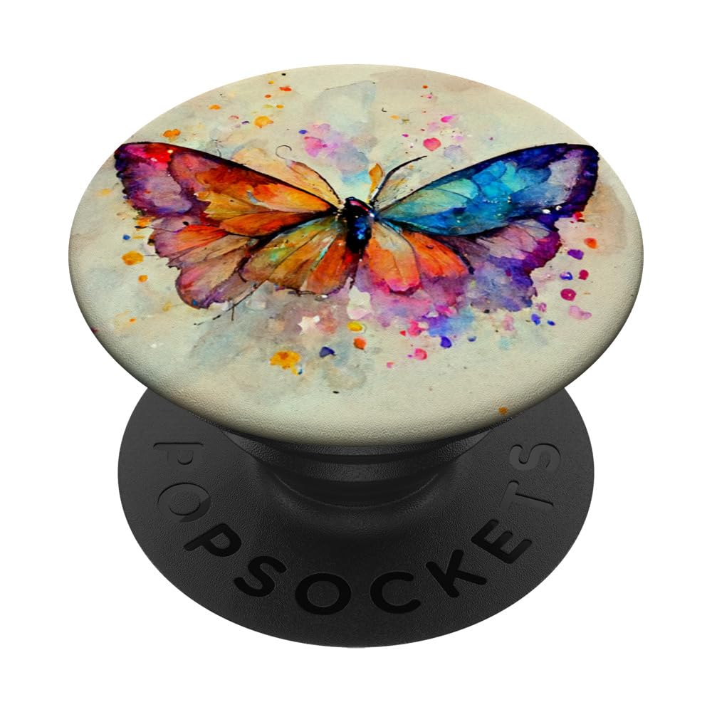 Women's Butterfly Colorful Butterfly Decoration PopSockets Adhesive PopGrip