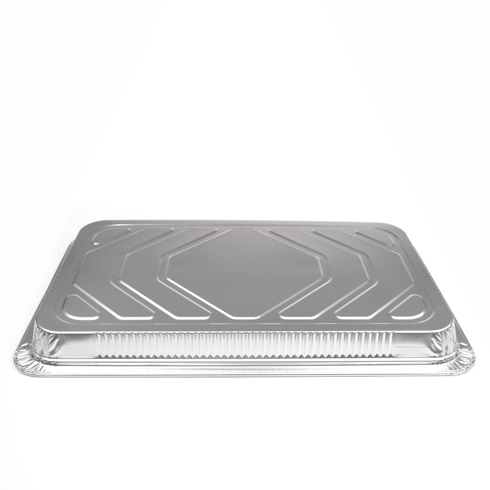 Generisch 50 Stück Alu-Schale für 4 kg, extra stark, rechteckig (525×325×36 mm), 4850 ml silber Gastronorm-Behälter Serviergeschirr Aluminium Alu-Servier-Partyplatte Buffetplatten Cateringplatten…